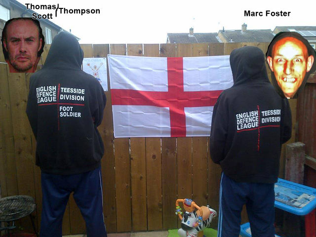 Here they are facing a fence, nice going lad's eh?