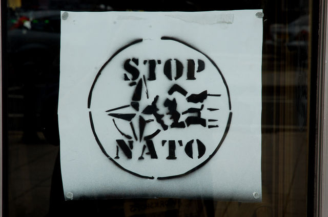 Stop Nato stencil from Tuesday's workshop