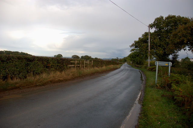 Looking from the site down Borras Road towards Holt