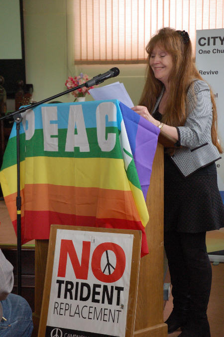 Sue Miller from Oswestry Coalition for Peace