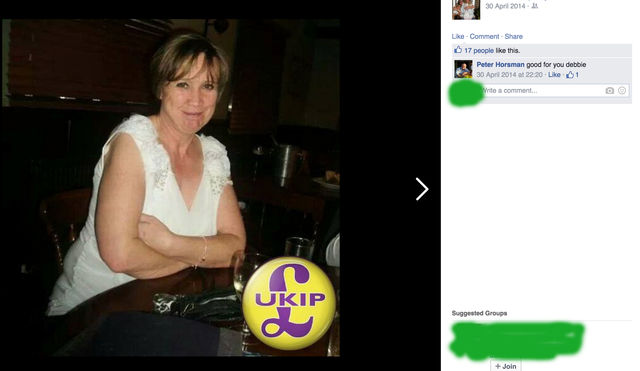 Deborah Humphrey - North East EDL support for UKIP