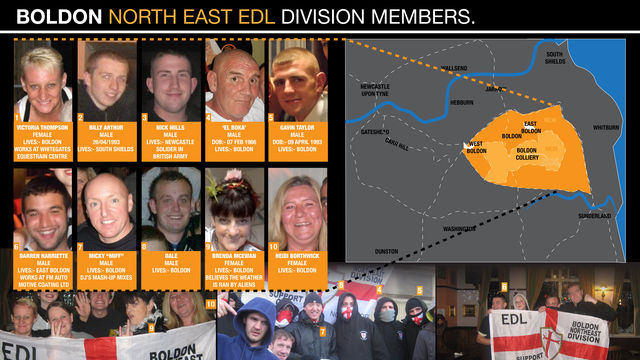 Boldon North East EDL Division Members.