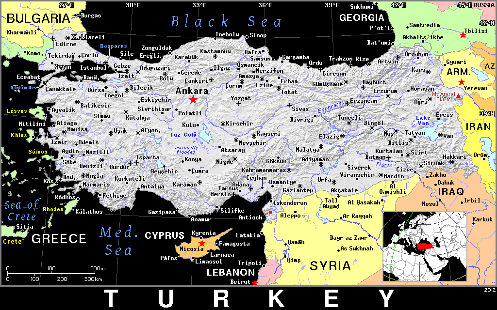 Map of Turkey