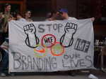 Picture - WEF solidarity action - The Strand