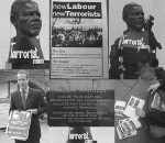 Photo montage from Terrorism Act actions (Mandela statue)