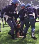 Police Beating A Naples Demostrators
