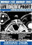 LIFE BEFORE PROFIT+++STOP THE CORPORATE KILLERS
