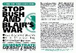 Stop Bush and Blair's War Demo March 2nd