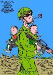 Israeli bullet-proof vest (cartoon by Latuff)