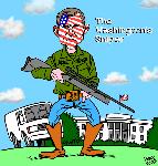 George W. Bush, the Washington's Sniper (by Latuff)