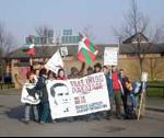 Basques and sympathisers demonstrate in London for prisoner I. Makazaga and clos