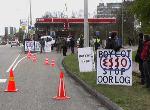 ESSO fuelstation blocked for one hour in Amsterdam