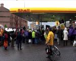 Glasgow Mayday takes over a petrol station