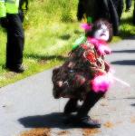 A rebel clown at Menwith Hill