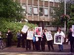 Protest outside RMC in Rugby