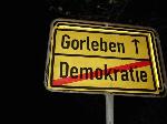 CAUTION! You are leaving the democratic sector for the Gorleben police state.