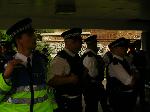 Police build up at Highbury and Islington station