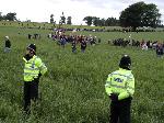 Cops guard field