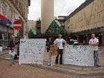 Protesting outside TESCO Liverpool city centre