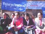 Bhutanese women in protest.
