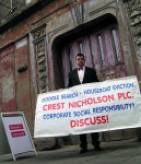 Super Peforming One Man Protest for Social Justice, Wiltons Music Hall London