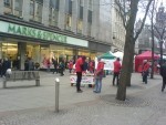 Members of Sheffield MSF Society collecting in Sheffield City Centre