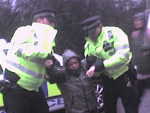 Mell Harrison from Norwich being arrested