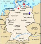 map of Germany and G8 location in 2007