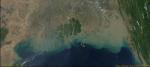 NASA satellite photo of Ganges River Delta, Dec 2000
