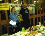 Helping to serve free vegan food @ Redditch Green Fair, 2 weeks before his death