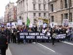 The March along Whitehall.
