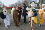 Monks gather at Marble Arch