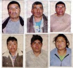 The imprisoned villagers shortly after they were beaten by the paramilitaries.