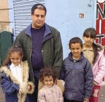 Ibrahim with four of his children
