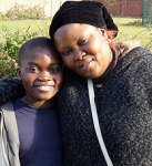 Tony Lola and his mother Mireille Maswa