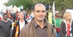 Delshad on the *SYMAAG march for "Dignity Not Detention" October 2007, now incar