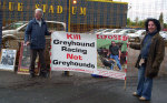 Demo outside Belle Vue Stadium