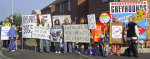 A previous demo outside Peterborough Stadium