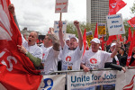 Corus Workers from Teesside at the rally point
