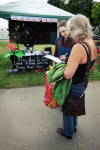 Collecting signatures at Strawberry Fair