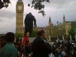 simon hughes mp listens to tamils in the square this evening