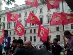 Tamil Eelam nation flags flying proud