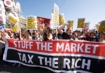 Tax the rich and give welfare to all, protesters demanded.