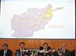 Afghanistan's mining minister holds a press conference in Kabul, 17 June 2010