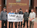 Outside Trafford Magistrates Court