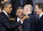 Obama, Gul, Papandreou and Cameron, NATO Summit, Lisbon, 19 November 2010