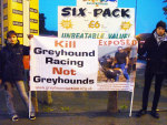 Demonstration by local Greyhound Action supporters outside Owlerton Stadium