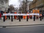 Downing Street:recent action to mark 9 years of Shaker Aamer's illegal detention