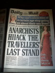 Daily Mail front page 1st September 2011