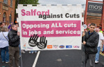 Salford against the cuts Banner